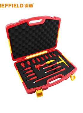 钢盾 SHEFFIELD 16件套10mm系列绝缘套筒组套 S158016