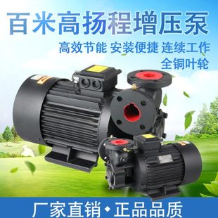 三相W型旋涡泵锅炉管道增压高扬程补水泵不锈钢轴卧式 380V 增压