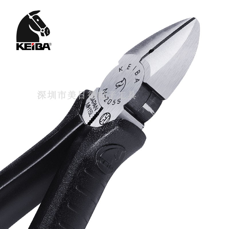 日本马牌KEIBA断线钳N-205S/206S/207S斜口钳 电工斜嘴钳剪线钳子