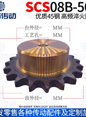 盛天链轮SCS链轮加工成品 SCS4分08B50齿 高精度耐磨损 申马传动