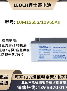 理士蓄电池12V65AH DJM1265S 机房UPS直流屏/EPS应急免维护电源