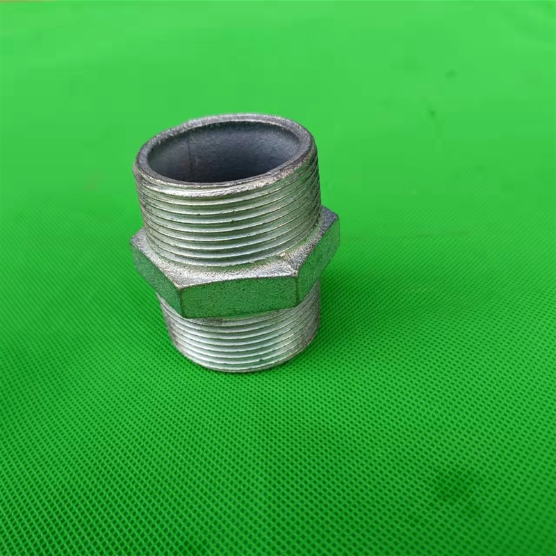 六角外丝对丝玛钢管件4分6分1寸DN15 寸半DN25DN40镀锌铁接头内接