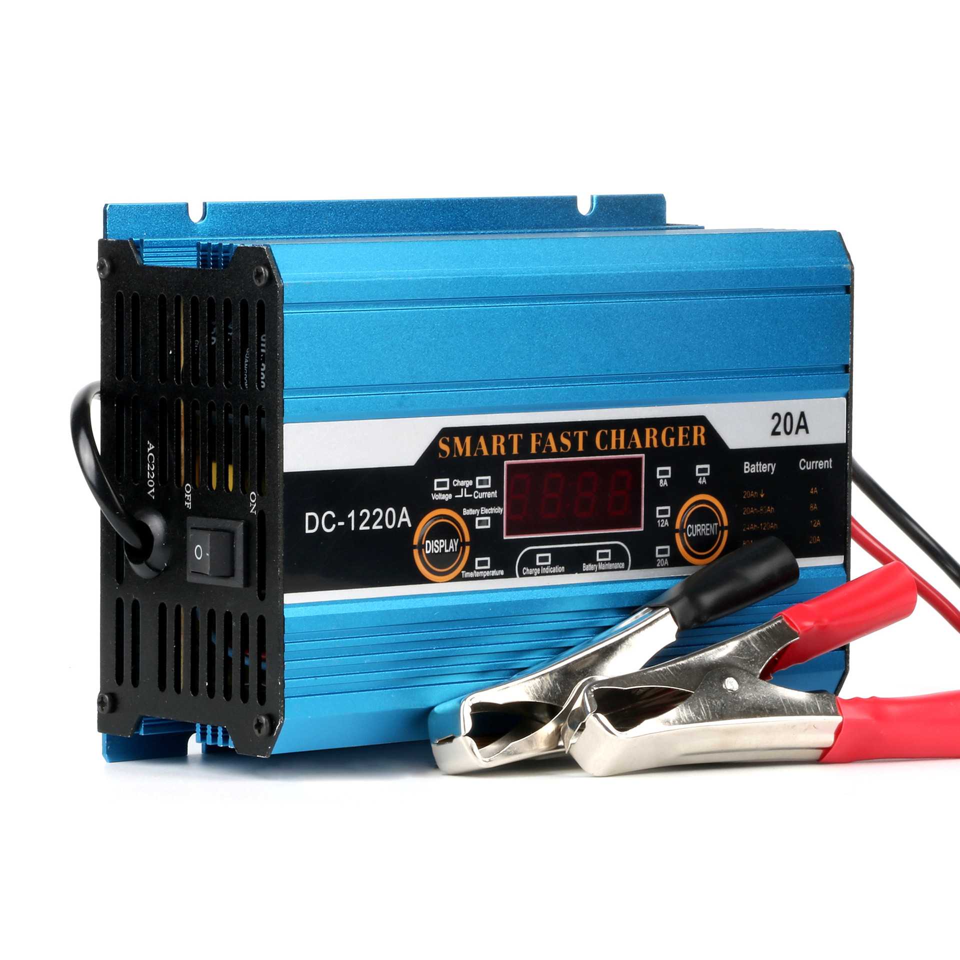 卡迪普 蓄电池充电器12V20A汽车铅酸电瓶充电器带显示厂家直销