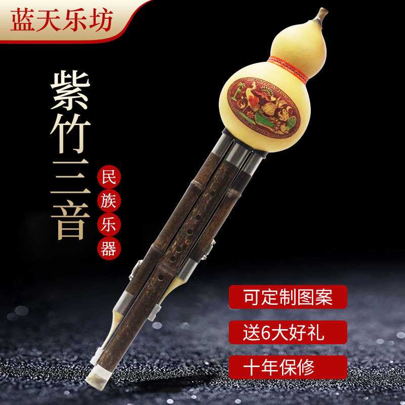 蓝天乐坊厂家直销紫竹乐器 专业教学演奏葫芦丝G调F调成人初学