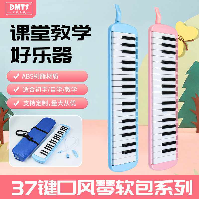 37键软包口风琴 红色蓝色学生成人初学者练习演奏乐器 工厂
