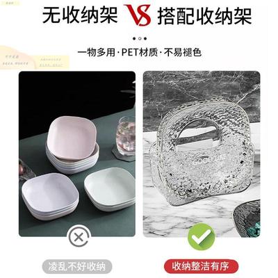 餐LCX头桌吐渣盘食品级透垃圾盘家用轻奢吐骨骨盘碟子塑料明盘水