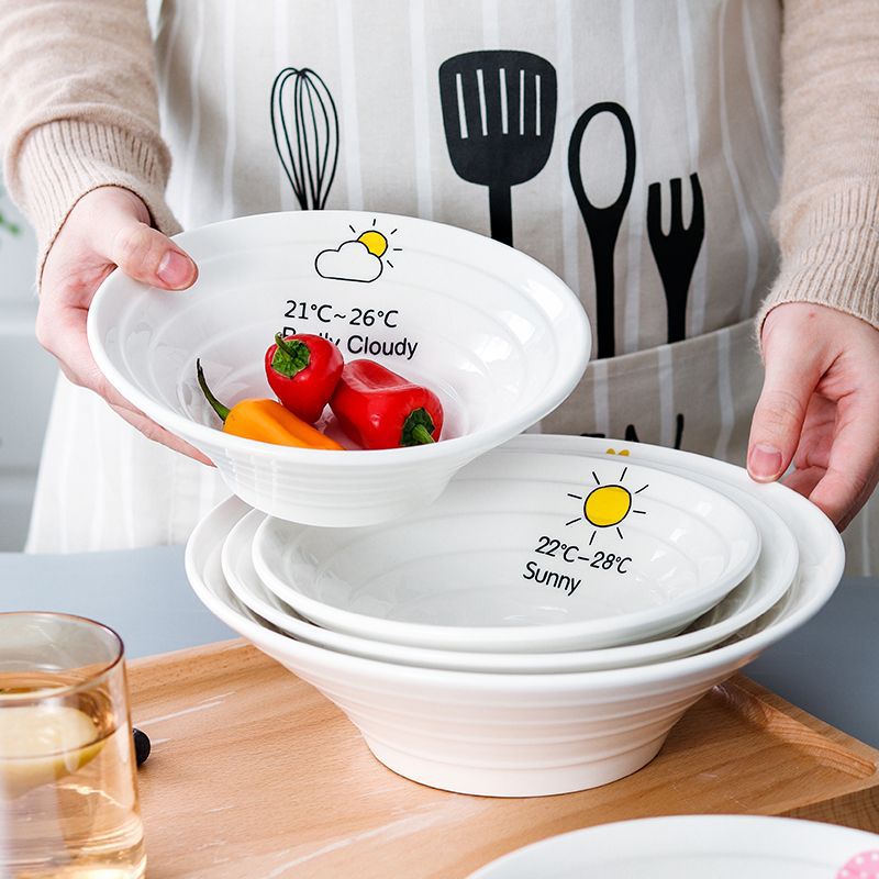 拉面碗日式家用大号汤面单个吃面大碗汤碗陶瓷易清洗斗笠面条