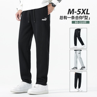 黑色E束角裤子男士春秋款2025新款潮牌宽松直筒裤运动休闲长裤女