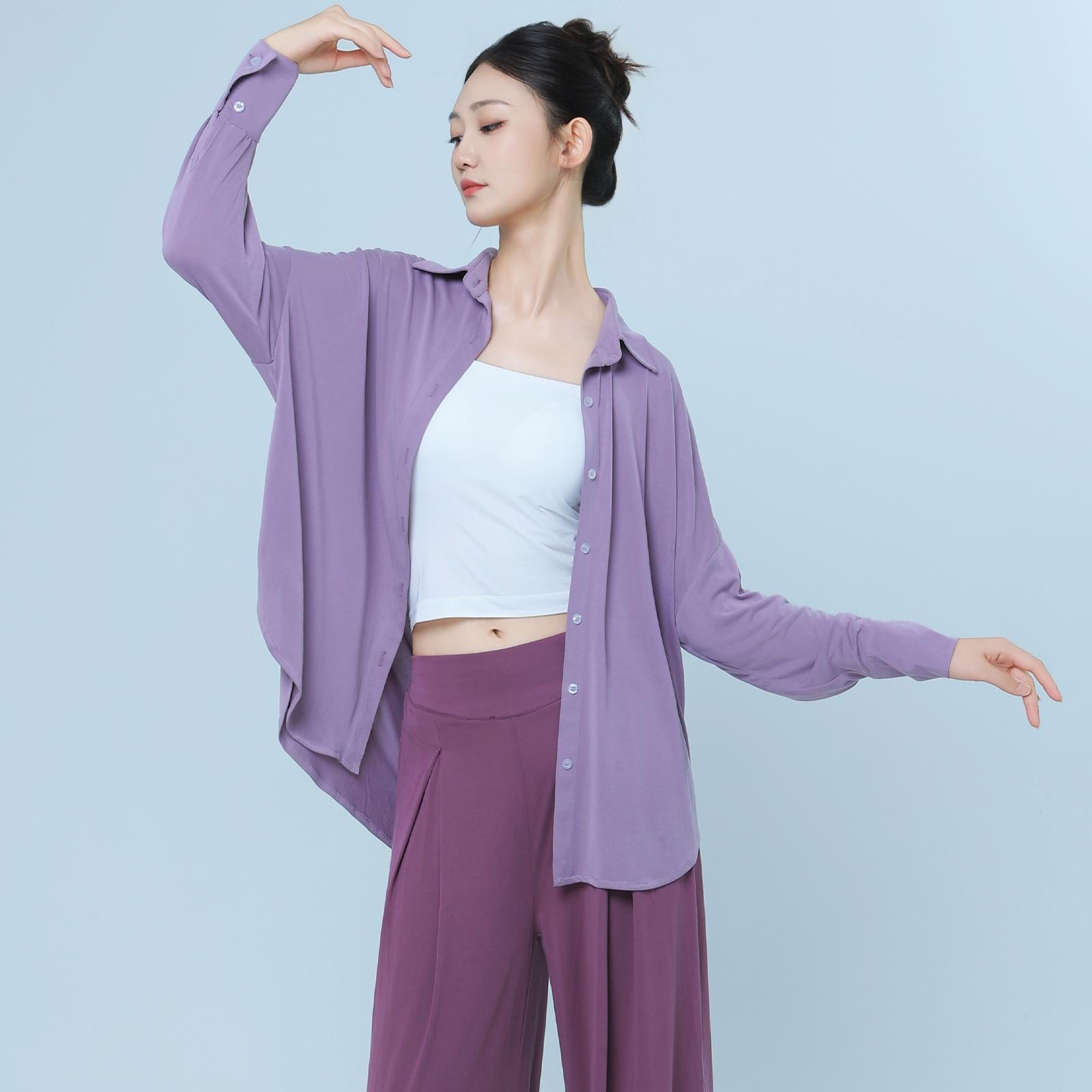 现代舞练功服上衣舞蹈衬衫