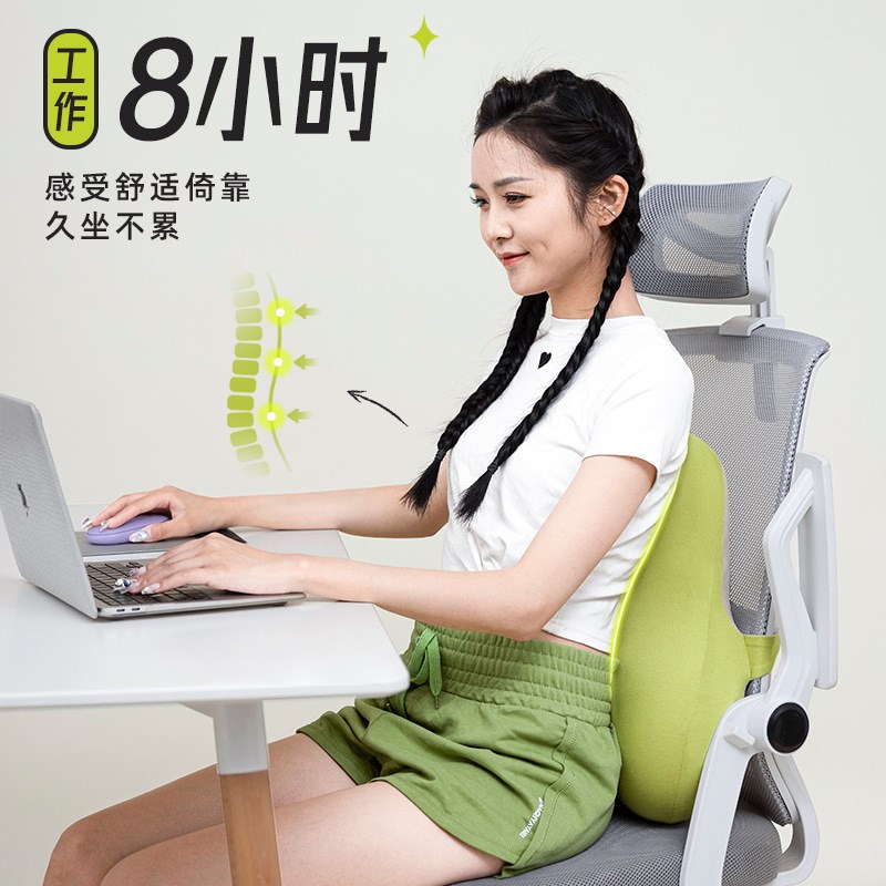 座椅靠垫护腰靠公室上班久坐w神器腰枕靠背垫腰垫子可爱汽车靠枕