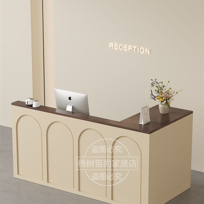 收银台店铺小型前台现代简约服装店便利店商用P吧台柜台桌子接待