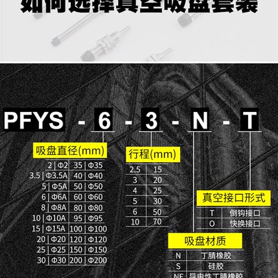 妙德型单层吸盘组侧接管接头 PFYS-10/15/20/25-4/10/20-N/S-T/O