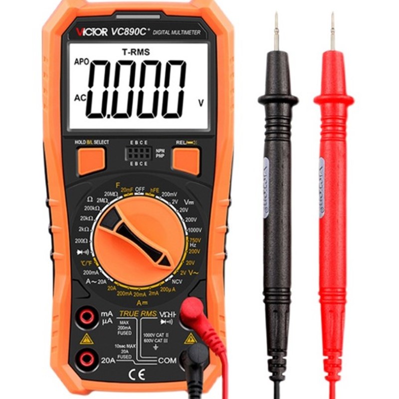 胜利VC890C数字万能表高精度智能万用表维修可测电容温度蜂鸣