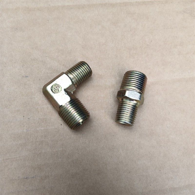 双外丝Zg1/4-转Zg3/8英制锥管螺纹外径13变16.4mm铁材料镀锌0203