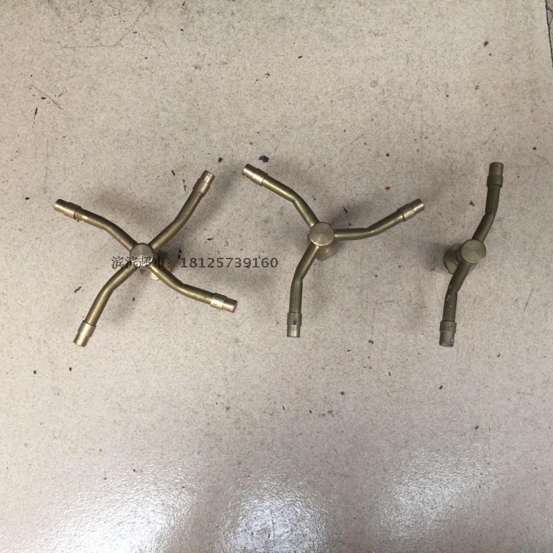 4分DN15旋转型 铜四喷嘴微喷头 四叉旋转 园艺 喷灌喷头