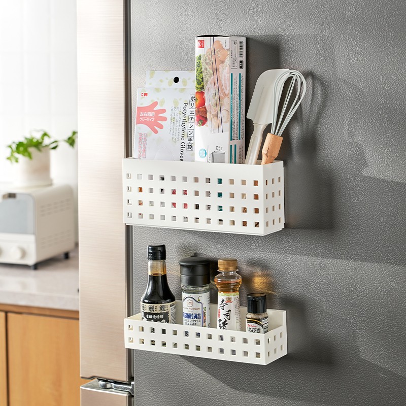 磁吸收纳架冰箱磁铁壁挂收纳盒挂架调味料置物架免打孔储物盒