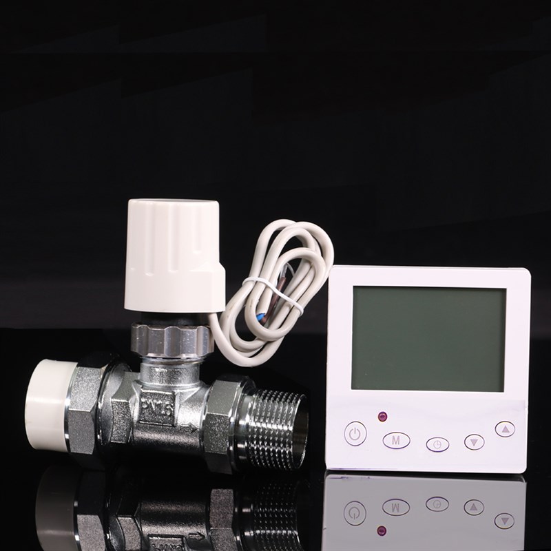 暖气电热执行器分水器PPR电动阀液晶显示屏温控阀常开常闭电热阀