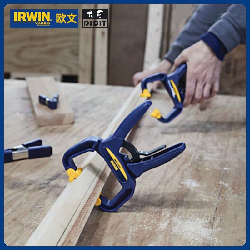 美国欧文IRWIN棘轮夹木工夹具快速夹弹簧夹具G字夹单手操作模型夹