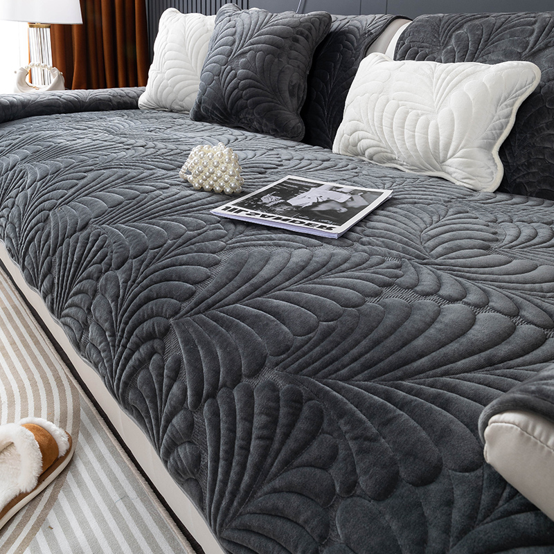 沙发垫短毛绒布艺加厚防滑沙发套北欧简约轻奢2023新款坐垫子秋冬