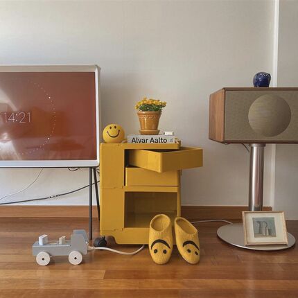 DPstudio设计师床头柜ins风旋转小推车多层收纳柜万向移动储物柜