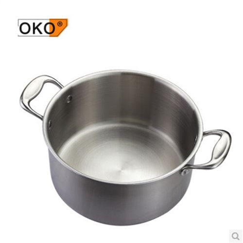 德国工艺 锅汤锅三层加厚锅具电磁炉通用火锅耳汤锅炖锅