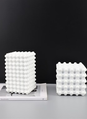 现代几何树脂艺术样板间客厅电视柜茶几玄关家居软装饰品