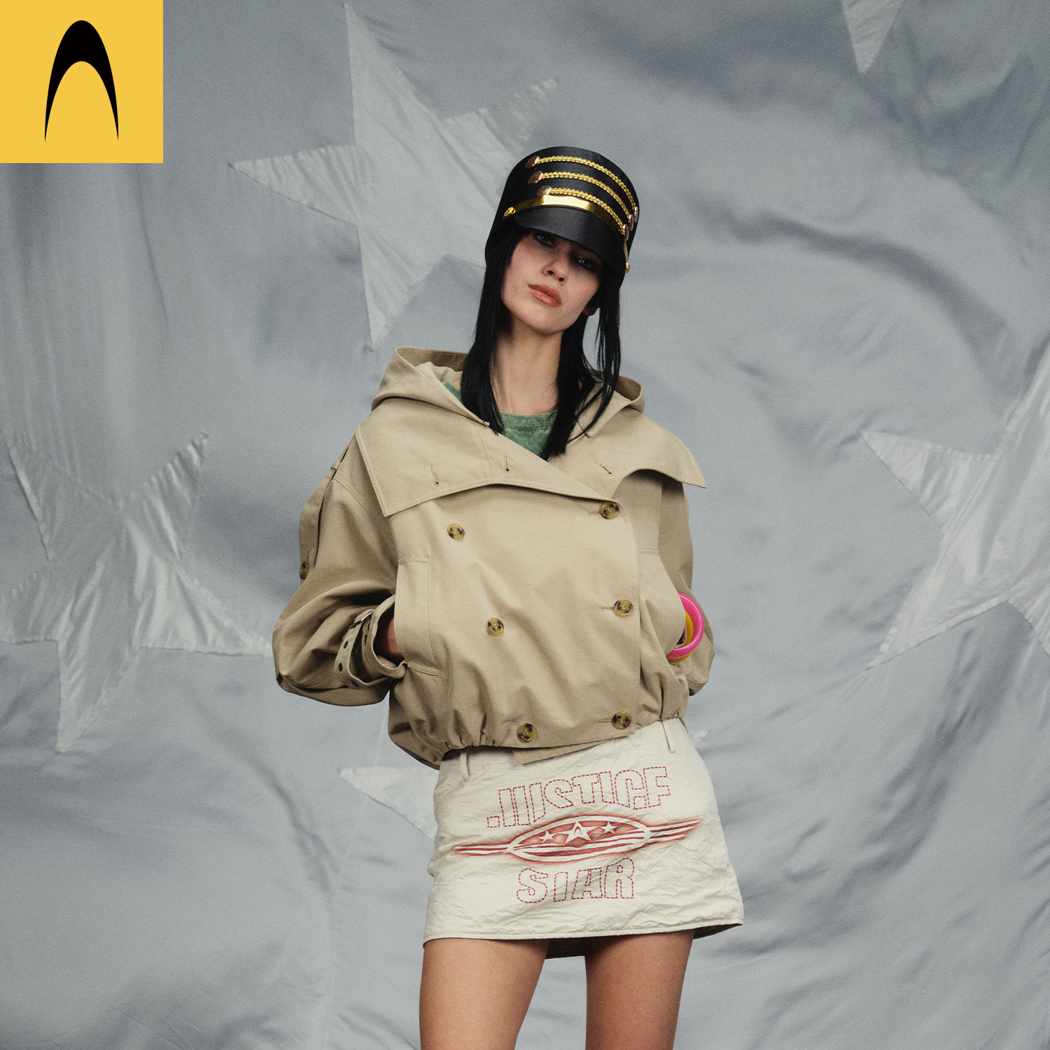 【王玉雯明星同款】Anomalies Department短款风衣女夹克外套新品