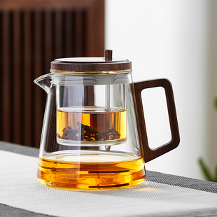 一键过滤茶壶全玻璃内胆冲茶 飘逸杯泡茶壶高档茶水分离2024新E款