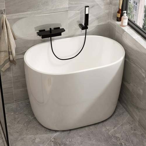 亚克力家用小户型小型日式迷你移动坐式独立式一体深泡保温小浴缸