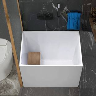 一体小型深泡保温小浴缸 独立式 家用小户型成人日式 迷你可移动坐式