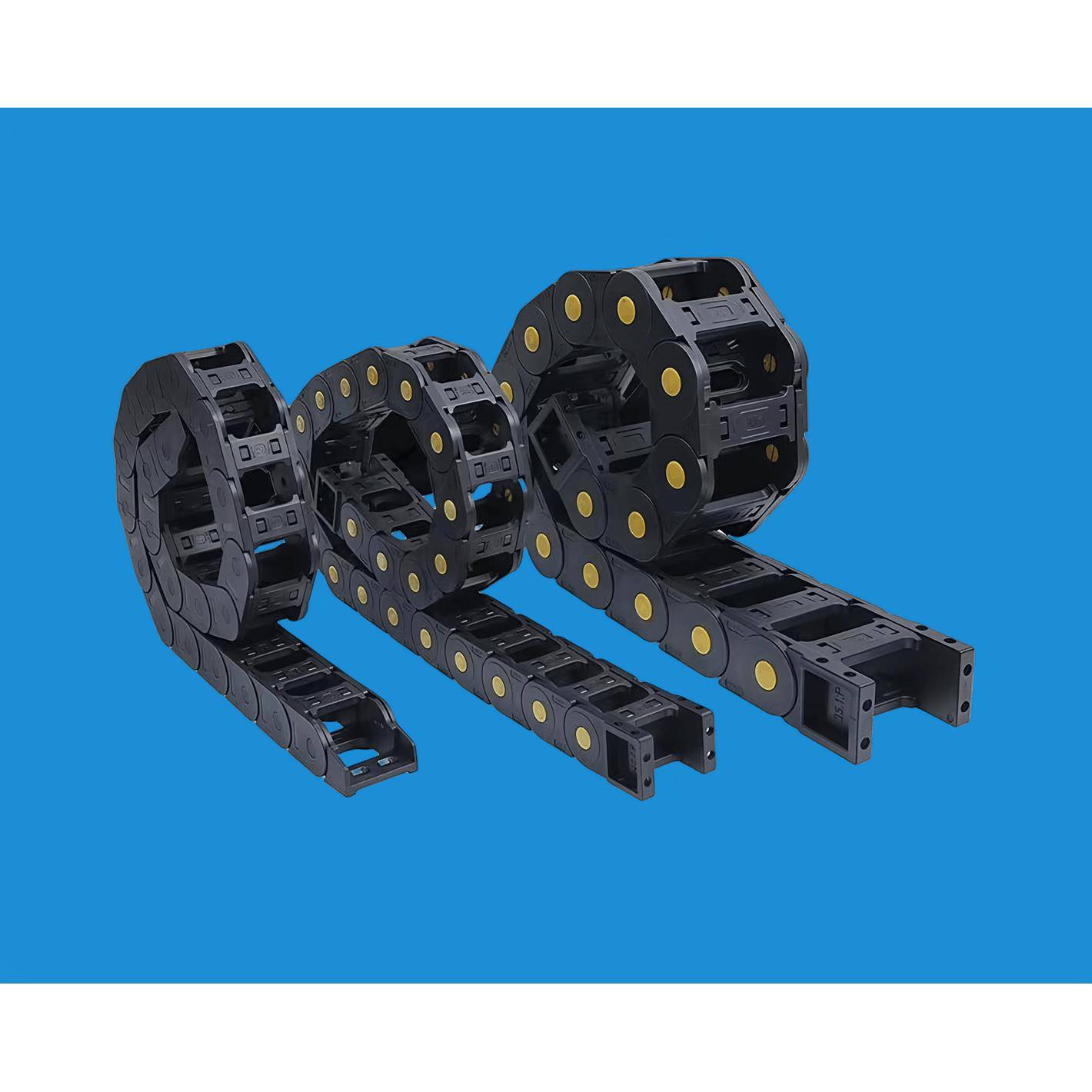 电缆拖链静音尼龙拖链钢铝坦克链桥式钢铝拖链封闭钢铝拖链