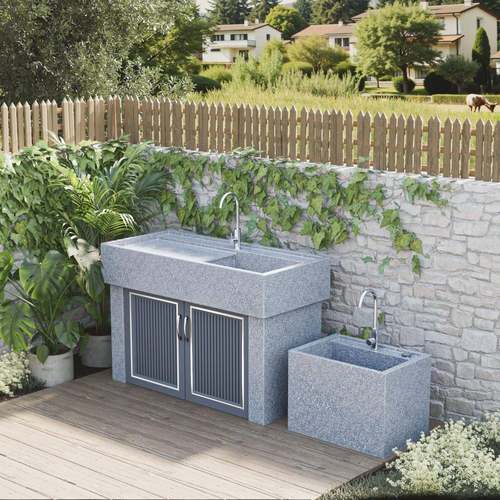 热销天然花岗岩洗衣池室内外洗手台柜门水槽户外庭院洗手池洗手台