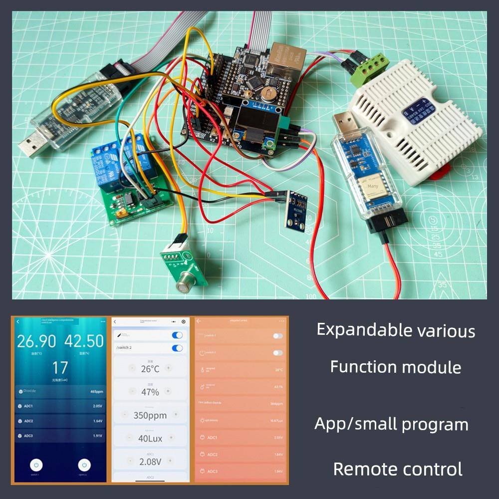 STM32物联网W5500开发板OTA升级CAN RS485串口Modbus透传TCP MQTT