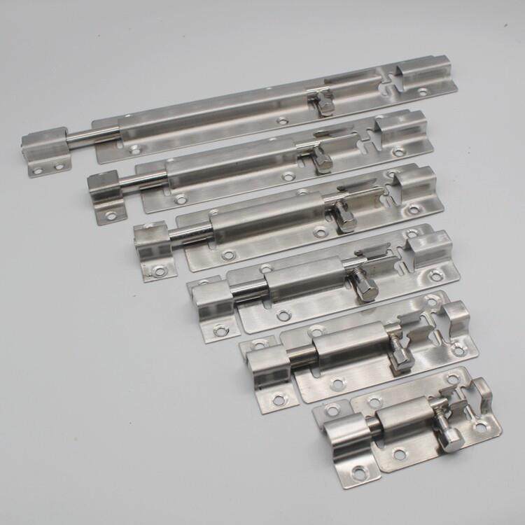 304不锈钢平门方门闩设备门窗木门手动门闩浴室滑动门螺栓