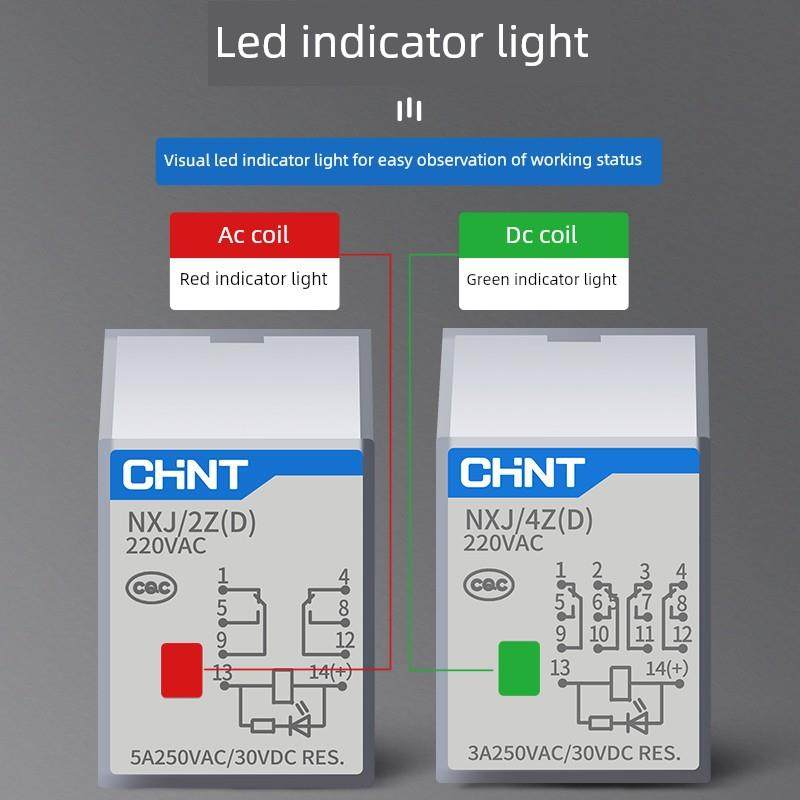 正泰NXJ小型电磁继电器2Z3Z4Z(D)中间继电器12V24V220V8脚14脚2ZH