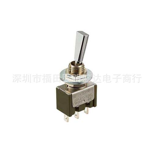NKK开关M-2012E 摇臂开关M2012ES4W01 扁柄 3脚2档 ON-ON 电流6A