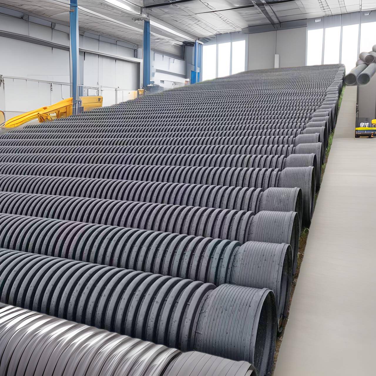 HDPE双壁波纹管DN200-1000环刚SN10市政排污管网改造排污管现货