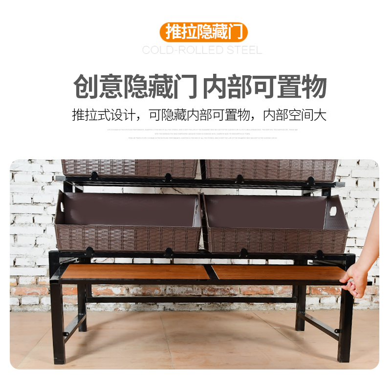 超市水果货架展示架多功能水果架子货架蔬菜架子钢木架水果店木制