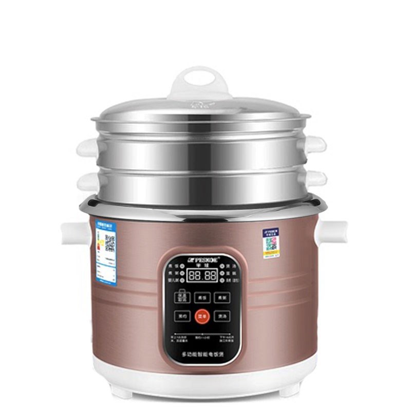 半球电饭锅0不锈钢2LLL5LL多功能家用老式电饭煲带蒸笼-人