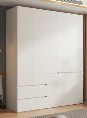 定制分段式实木家用卧室NF级欧松板免拉手一门到顶大衣橱