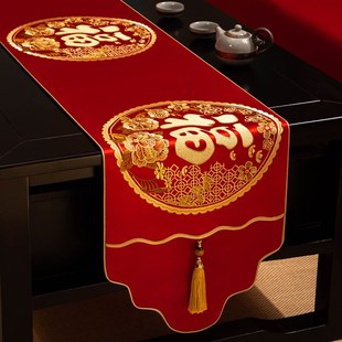 桌旗防水布艺茶席免洗长条茶席桌I布茶台茶几桌垫布防烫茶 新中式
