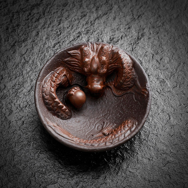 水不在深有龙则灵丨紫砂主人A单杯茶杯茶盏男士陶瓷个人品茗杯