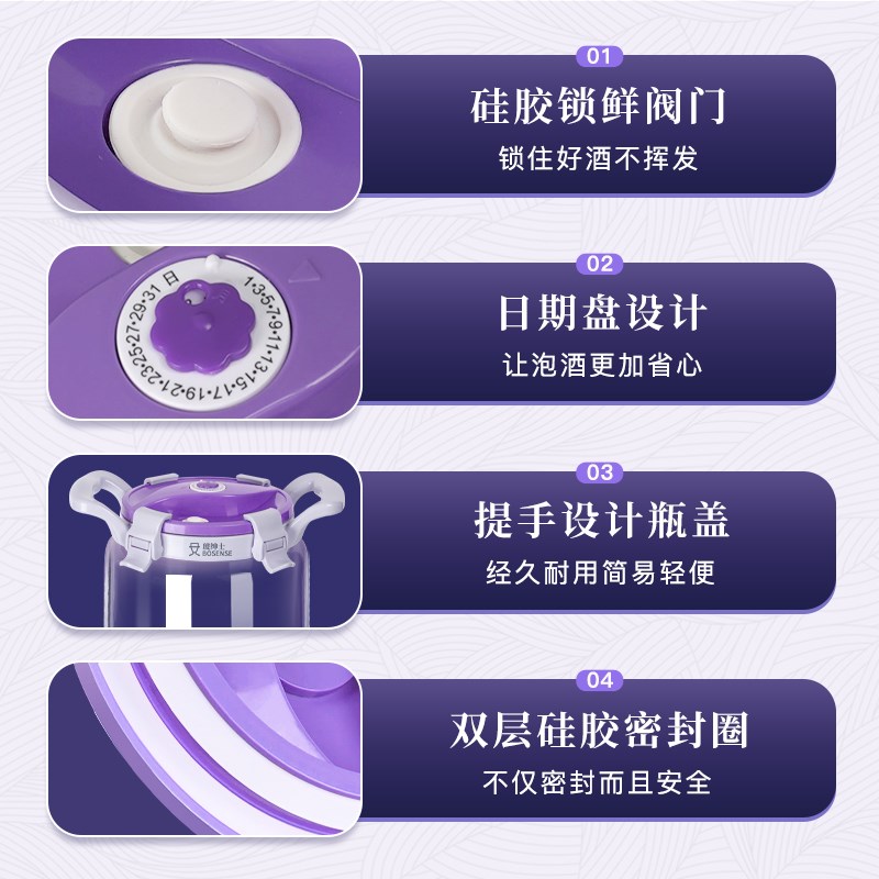 泡酒酒瓶青梅露罐子果酒罐泡果酒密封杨梅酒空V瓶泡酒玻璃容器