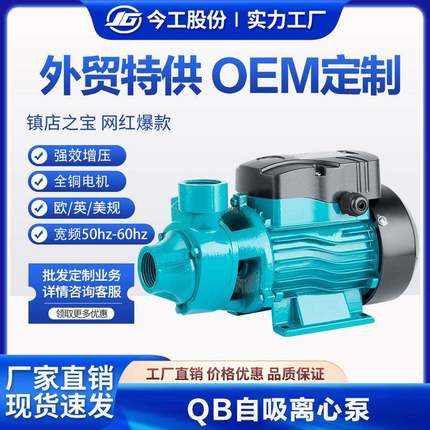 QB系列增压抽水泵外贸跨境50hz/60hz美客多热销110V美规QB60/QB70