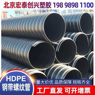钢带增强波纹管HDPE钢带增强螺旋波纹管市政雨污水排水管大口径