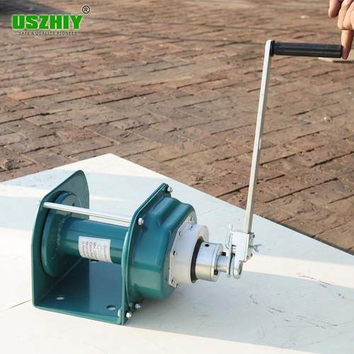 进口智友手摇绞盘2吨40米大容量手动绞车JC-E型钢丝绳绞盘