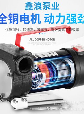 加油泵小型抽油泵12v24v220v柴油泵汽油泵便携式自吸泵油箱抽油