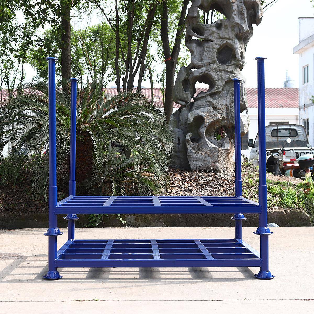 仓储货架折叠式堆垛架布匹仓储笼重型物料巧固架插管折叠置物架