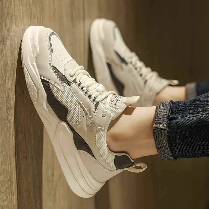 男鞋2025新款夏季n韩版潮流百搭休闲板鞋青少年轻便软底运动小白