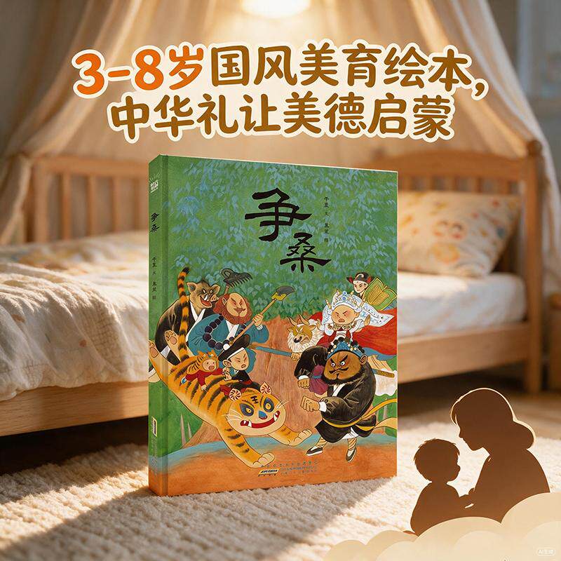 【可开票全新正版】争桑大国智慧和平启蒙绘本 3-8岁 水墨丹青 国风美育绘本 中华礼让美德故事2026-08-01安徽少年儿童出版社97875